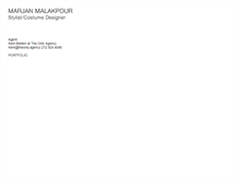 Tablet Screenshot of marjanmalakpour.com